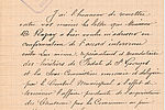 Lettre du propriétaire au Maire © Archives municipales