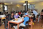 Chaque année, la bibliothèque étend ses plages horaires d'ouverture pour accueillir les étudiants désireux d'un espace studieux de révisions. © Michel Aumercier