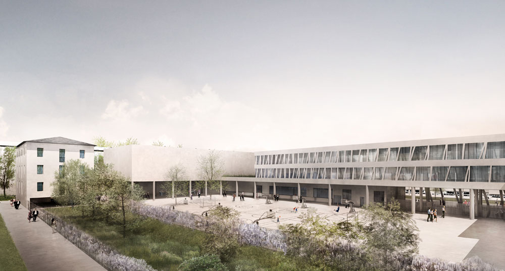 Perspective du futur collège Seine-Gare du Port-à-l'Anglais.
