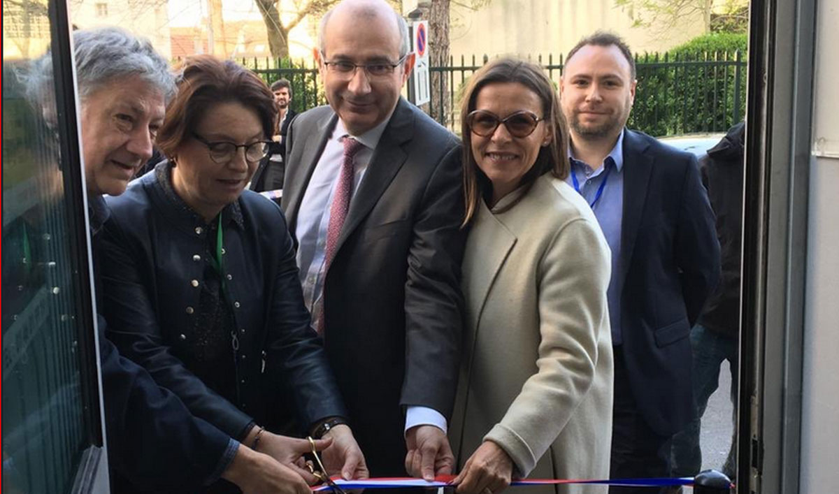 Inauguration d’un nouvel établissement CITHEA par le Préfet Laurent Prévost et la vice-présidente Isa Santiago, en présence du maire de Vitry Jean-Claude Kennedy.